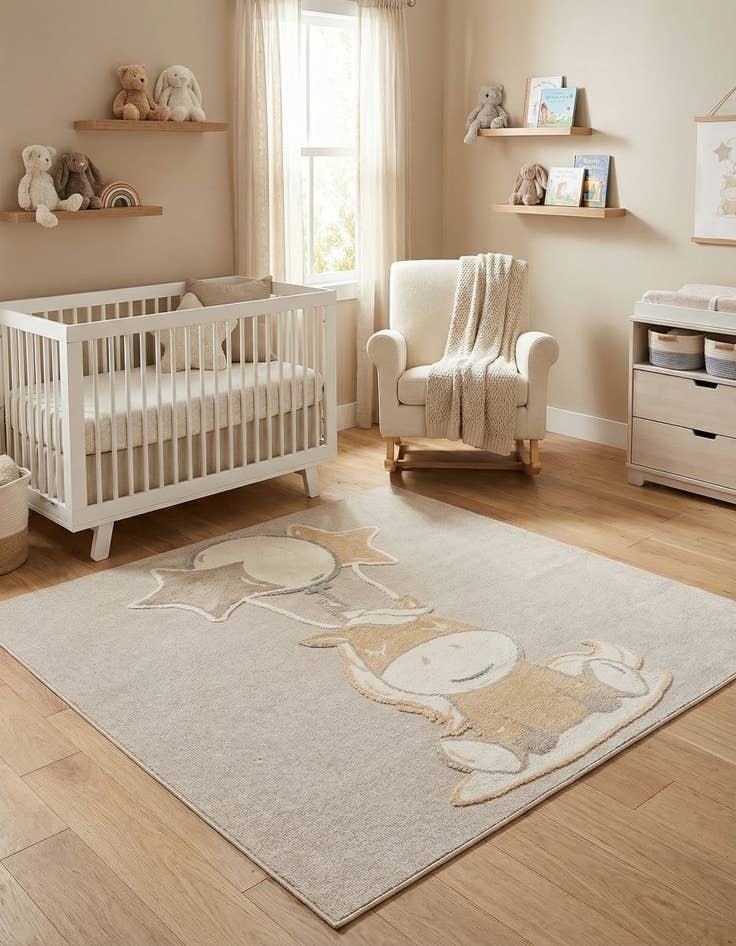 Detail image of 7' 10 x 7' 10 Whimsy Kids Square Rug