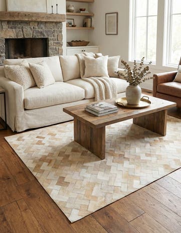 4' 1 x 5' 11 Cowhide Stocks Rug