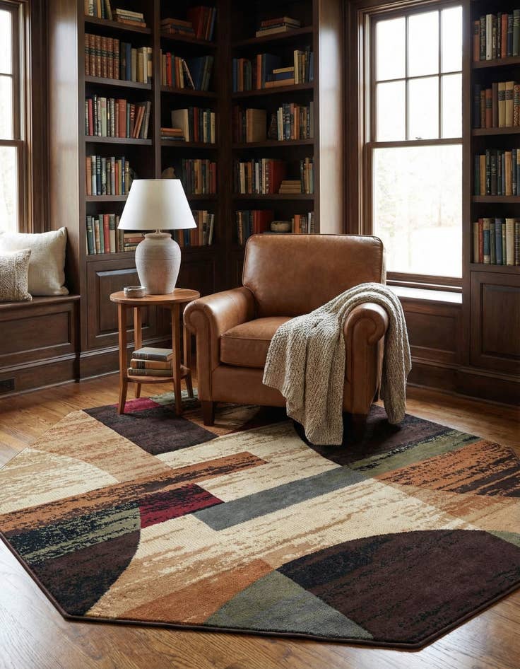 Detail image of 7' x 7' Cafe Octagon Rug