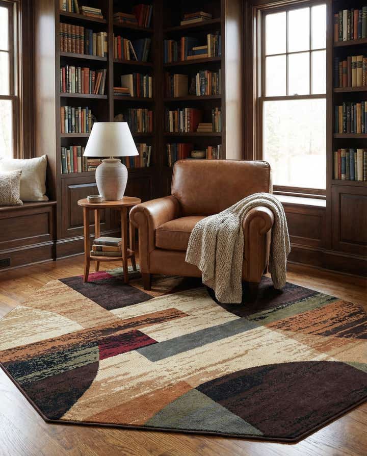 7' x 7' Cafe Octagon Rug
