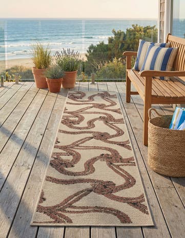 2' x 8' Easy-Clean Coastal Indoor / Outdoor Runner Rug