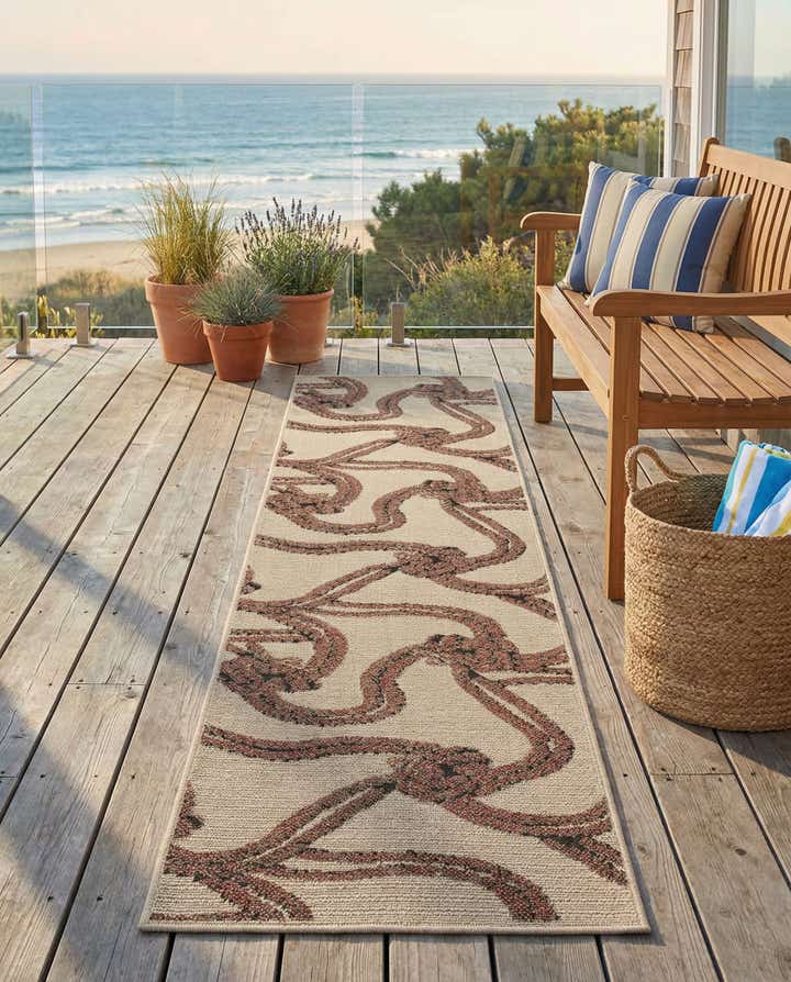 2' x 8' Easy-Clean Coastal Indoor / Outdoor Runner Rug