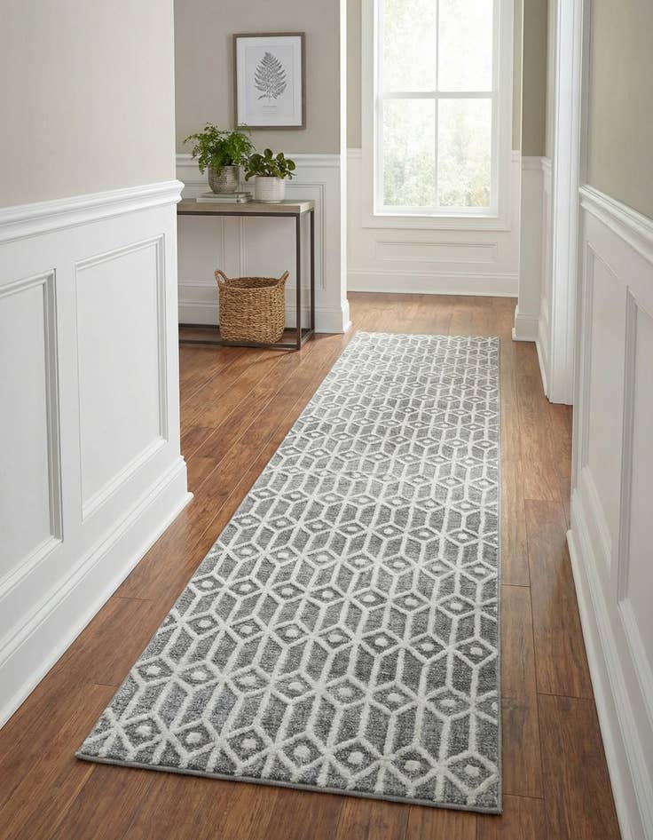 Detail image of  3' x 19' 8 Lattice Trellis Runner Rug