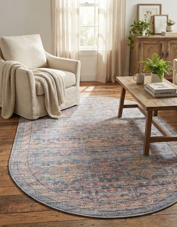 4' x 6' Washable Nostalgia Oval Rug