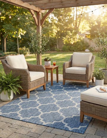 4' x 6' Easy-Clean Lattice Indoor / Outdoor Rug
