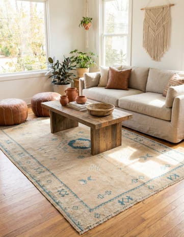 5' 2 x 8' Hand Knotted Moroccan Wool Rug