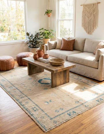 5' 2 x 8' Hand Knotted Moroccan Wool Rug