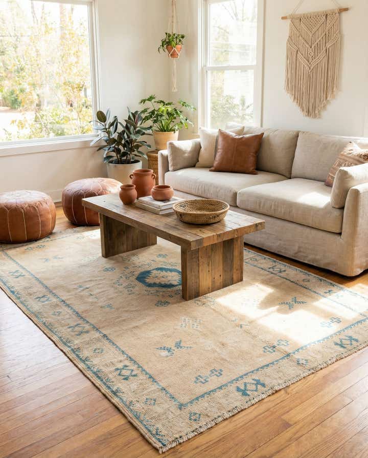 5' 2 x 8' Hand Knotted Moroccan Wool Rug