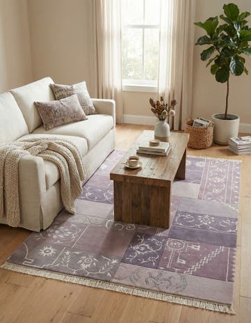 4' 7 x 6' 9 Hand Knotted Darya Wool Rug