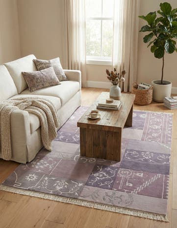 4' 7 x 6' 9 Hand Knotted Darya Wool Rug