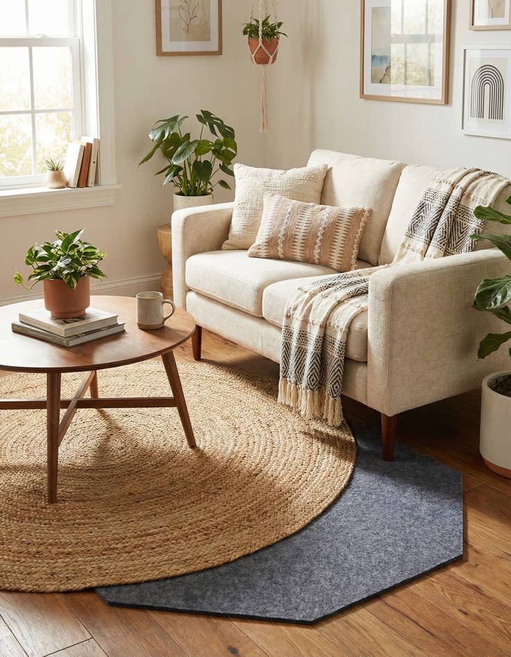 Detail image of 4' x 4' Octagon Uni-Luxe Rug Pad