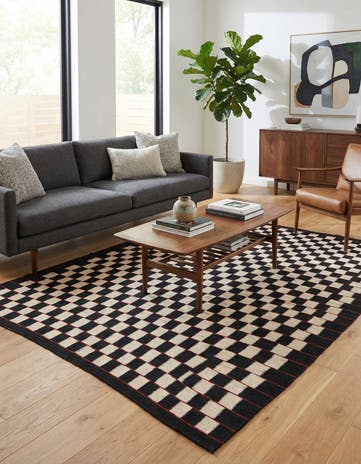 5' 9 x 7' 8 Hand Woven Kilim Modern Wool Rug