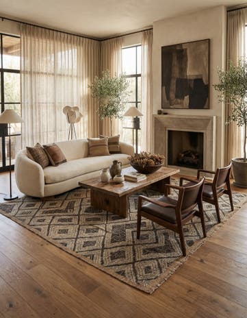 8' x 10' 2 Hand Knotted Darya Wool Rug