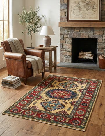 2' 10 x 4' Hand Knotted Kazak Rug