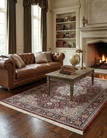 4' 6 x 7' 2 Hand Knotted Lahour Oriental Wool Rug