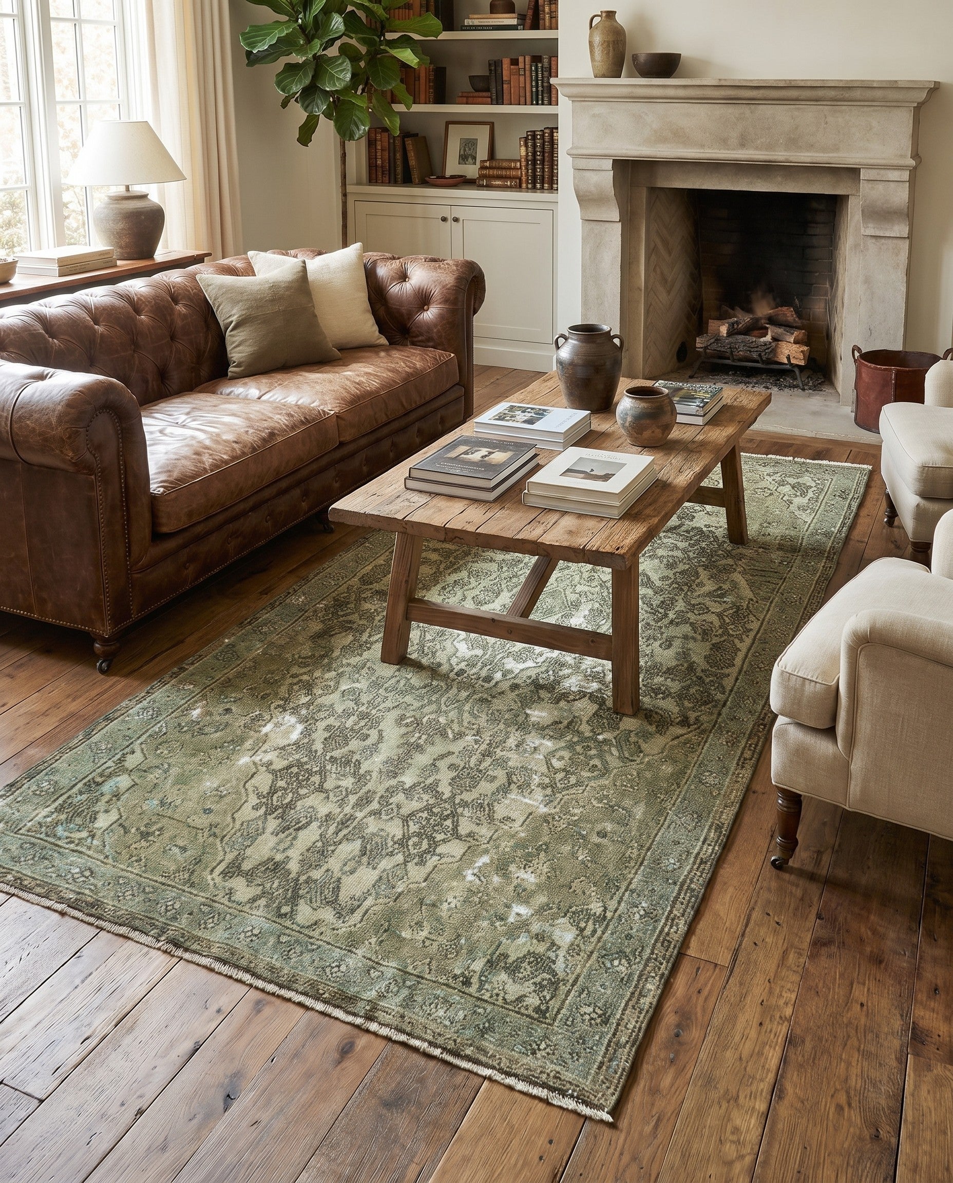 4' 9 x 8' 2 Vintage Rug