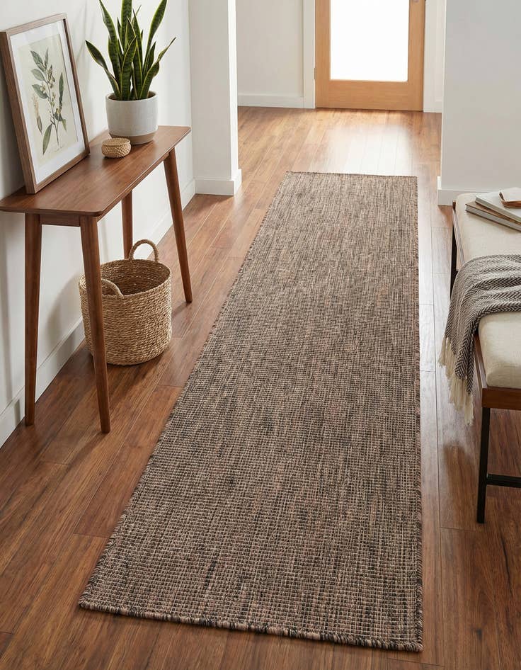 Detail image of 2' x 8'  Washable Solid Indoor / Outdoor Runner Rug