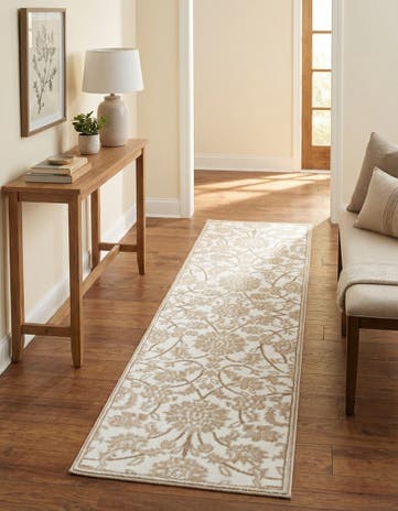 Snow White Nepal Runner Rug