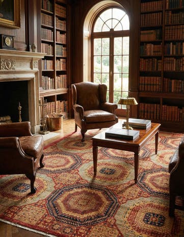 8' 5 x 11' 2 Hand Knotted Mamluk Ziegler Rug