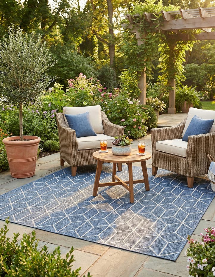 7' 10 x 7' 10 Easy-Clean Lattice Indoor / Outdoo...