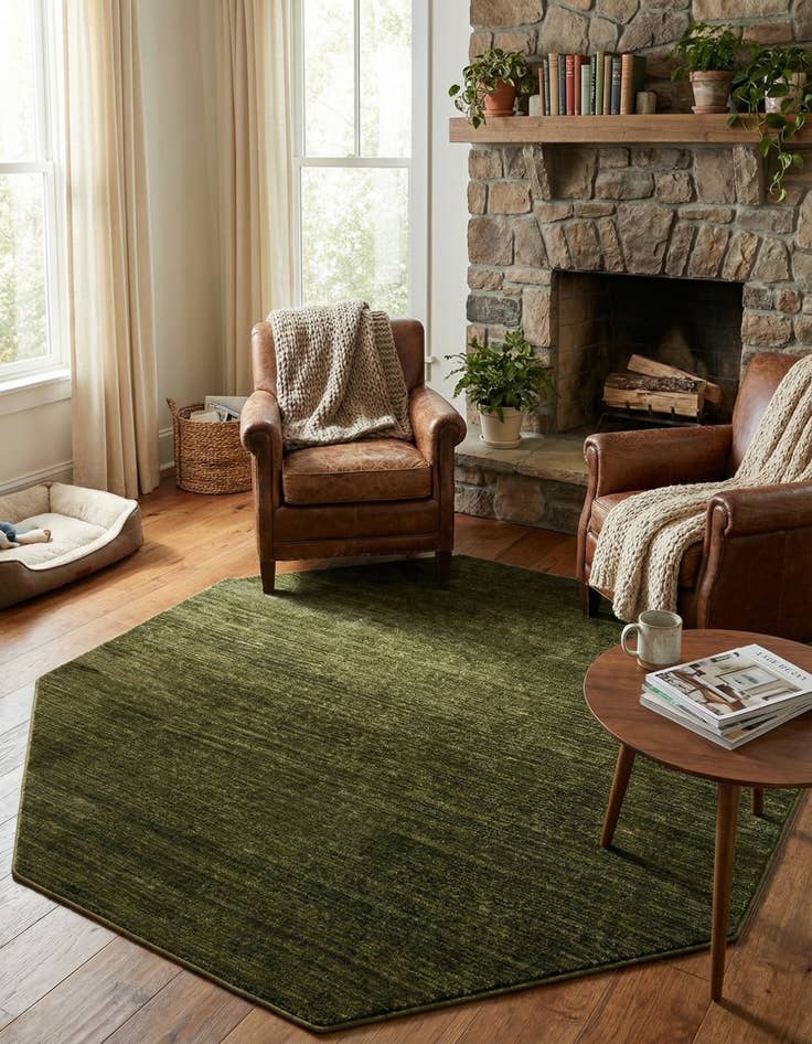 Detail image of  5' 3 x 5' 3 Finsbury Octagon Rug