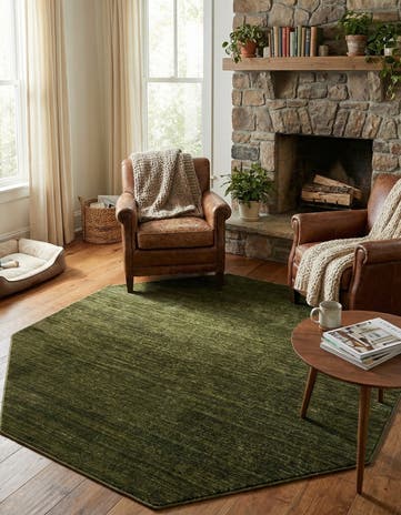 Green Finsbury Octagon Rug