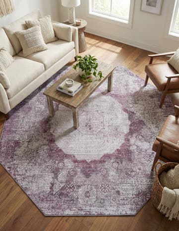 7' 10 x 7' 10 Washable Yara Octagon Rug