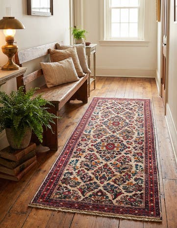2' 1 x 4' Hand Knotted Kashan Wool Runner Rug
