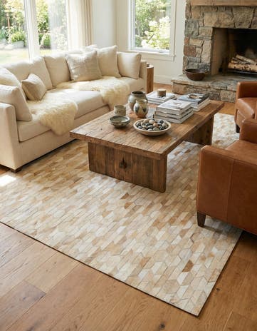 5' x 8' Cowhide Stocks Rug