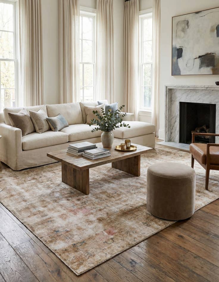 Detail image of 9' 5 x 11' 5  Hand Knotted Ultra Vintage Persian Wool Rug