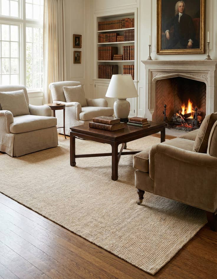 Detail image of 5' 1 x 8'  Hand Woven Jill Zarin English Manor Wool Rug