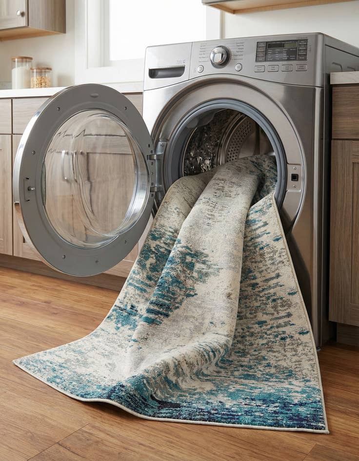 Detail image of  7' 10 x 10'  Washable Vivid Rug