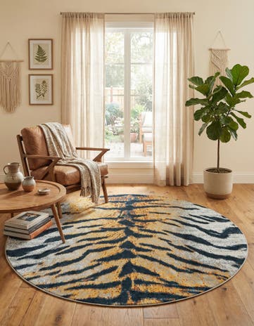 7' 10 x 7' 10 Kamala Washable Round Rug