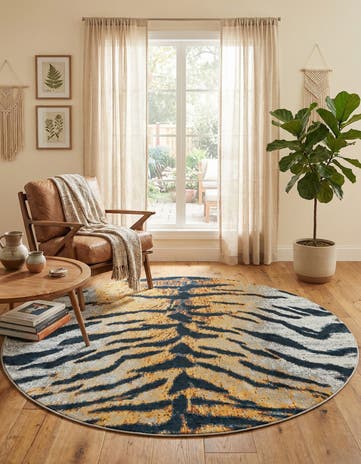 7' 10 x 7' 10 Kamala Washable Round Rug