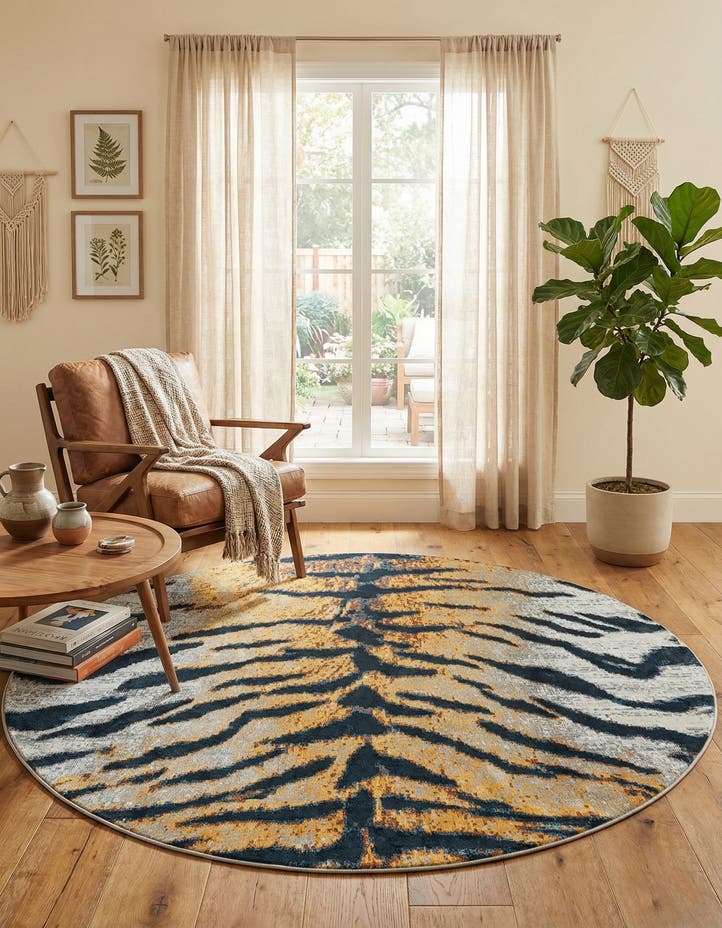 7' 10 x 7' 10 Kamala Washable Round Rug