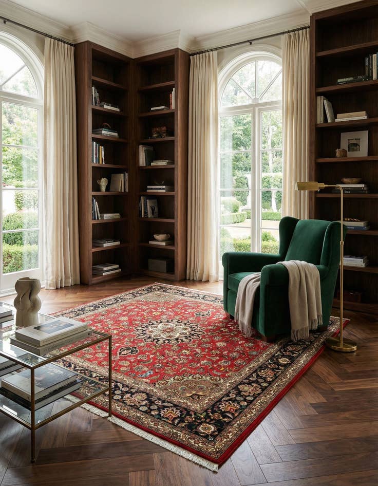 Detail image of 6' 8 x 6' 8 Tabriz Square Rug