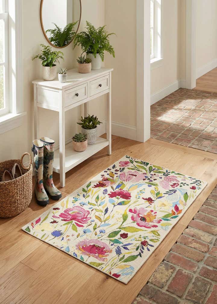 2' x 3' Easy-Clean Botanical Indoor / Outdoor Rug
