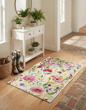 2' x 3' Easy-Clean Botanical Indoor / Outdoor Rug