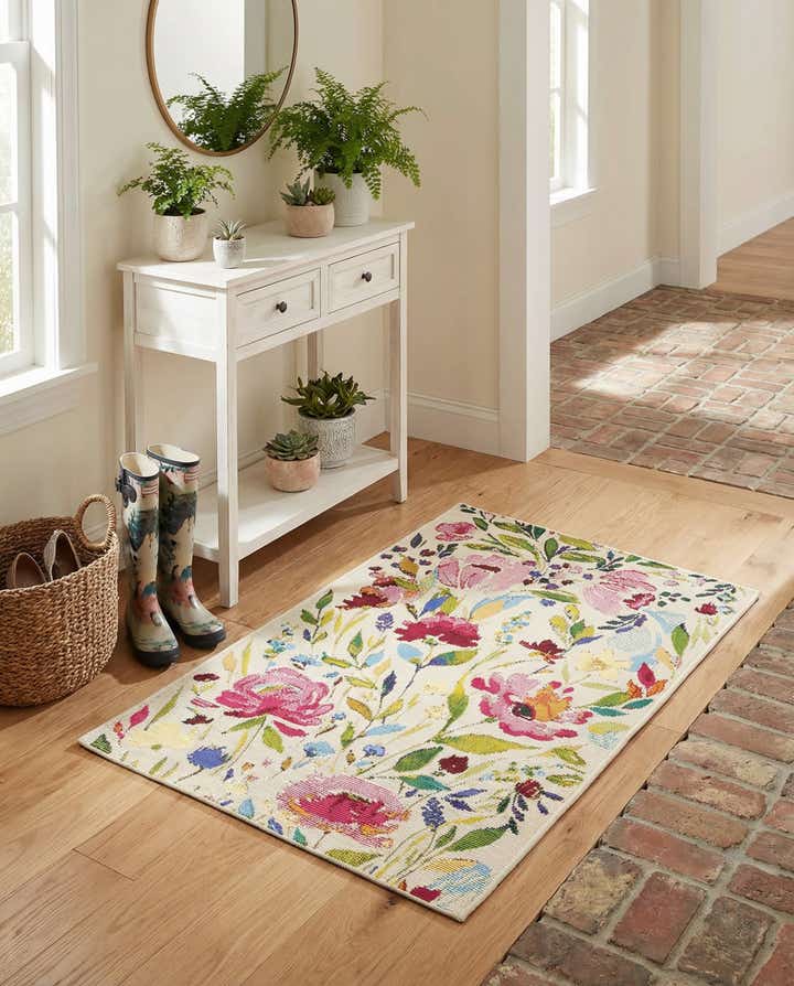 2' x 3' Easy-Clean Botanical Indoor / Outdoor Rug