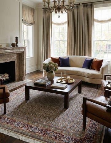 6' 7 x 9' 7 Hand Knotted Mood Persian Rug