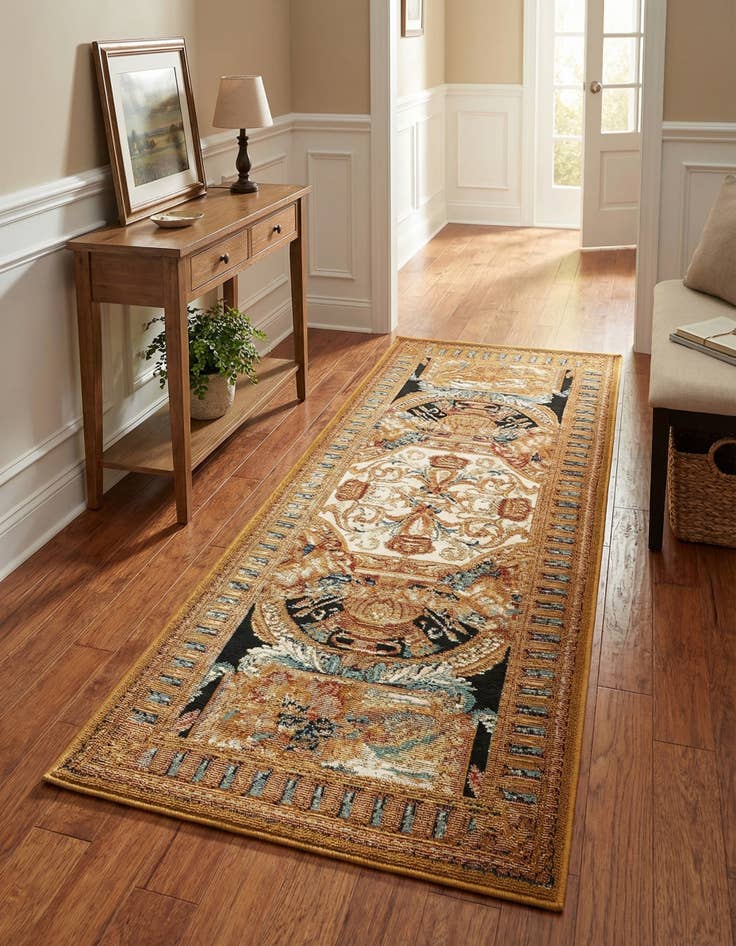 Detail image of 2' x 5'  Washable Traditional Indoor / Outdoor Runner Rug