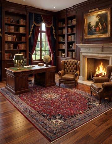 7' 5 x 11' 7 Hand Knotted Bidjar Persian Rug