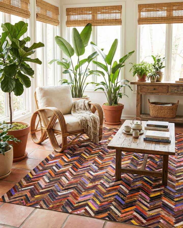 5' 5 x 7' 6 Cowhide Stocks Rug