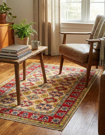 2' 10 x 4' 3 Hand Knotted Kazak Rug