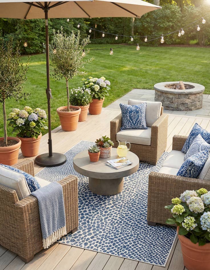Detail image of 9' x 12' Easy-Clean Jill Zarin Cape Town Indoor / Outdoor Rug