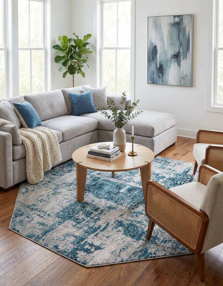 Detail image of 7' 10 x 7' 10 Finsbury Octagon Rug