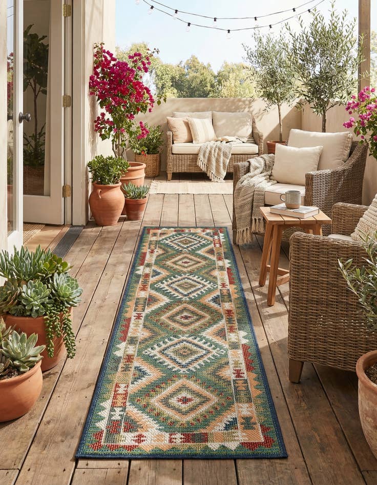 Detail image of 2' x 7' 10 Easy-Clean Baja Indoor / Outdoor Runner Rug