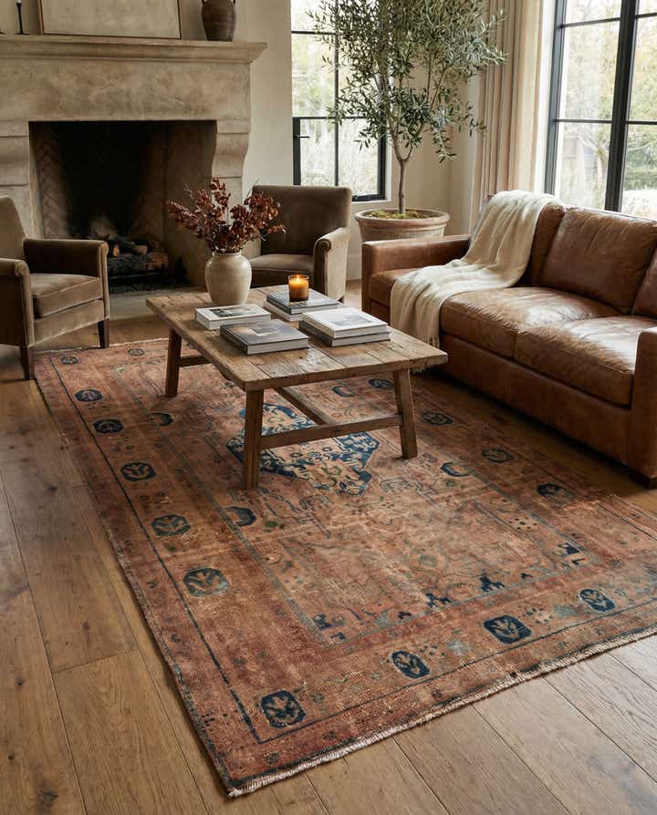 5' 6 x 10' 9 Hand Knotted Ultra Vintage Persian Wool Rug