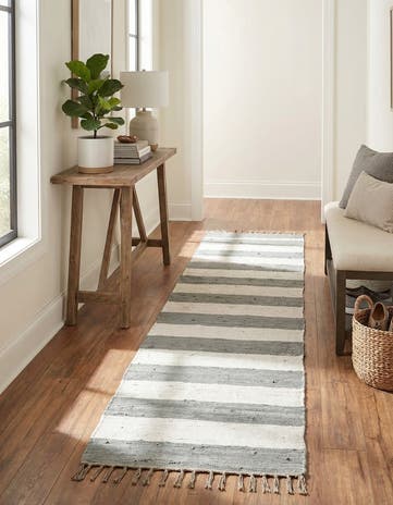2' 2 x 12' Hand Woven Chindi Rag Runner Rug