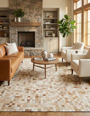 5' x 7' 11 Cowhide - Patchwork Rug